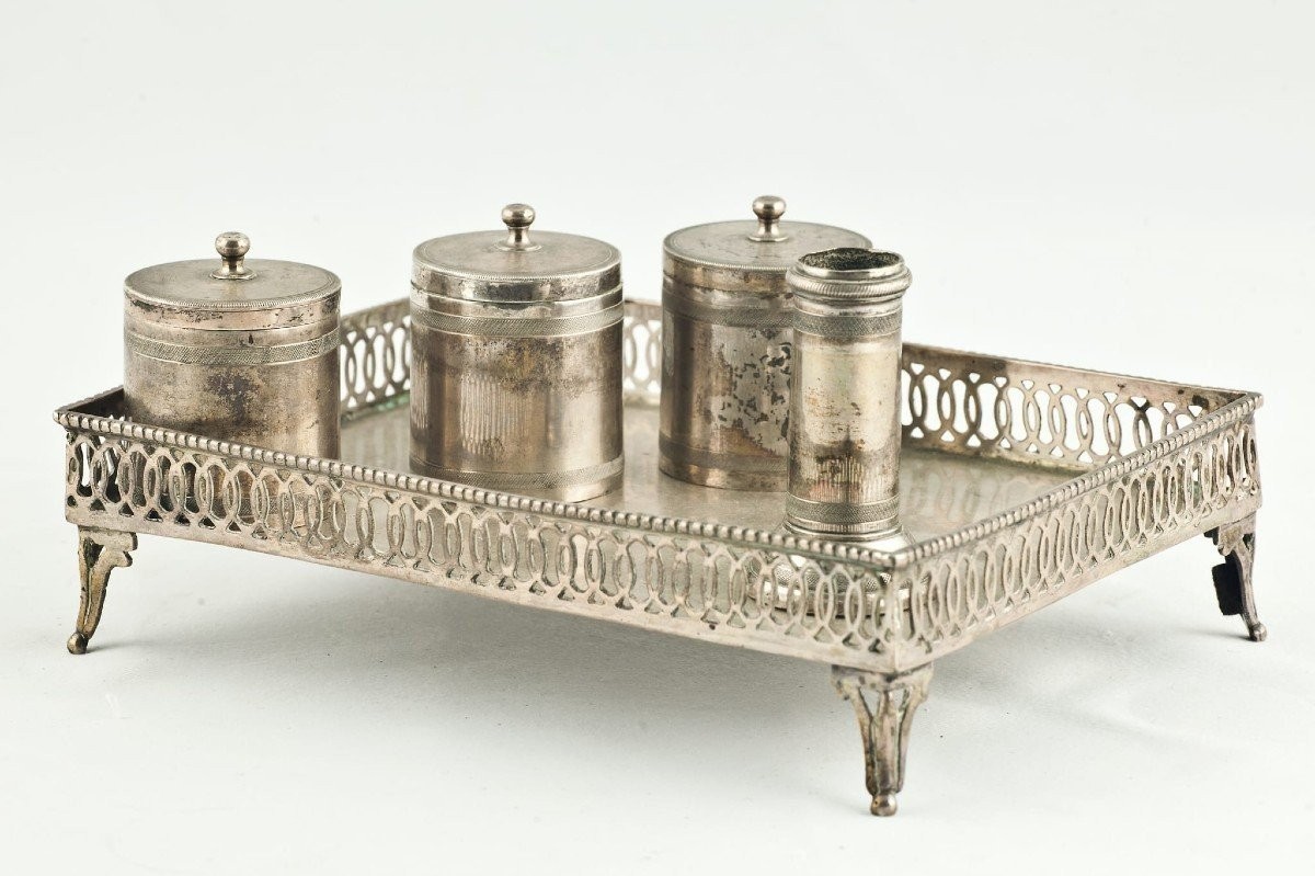 Neapolitan Silver Inkwell