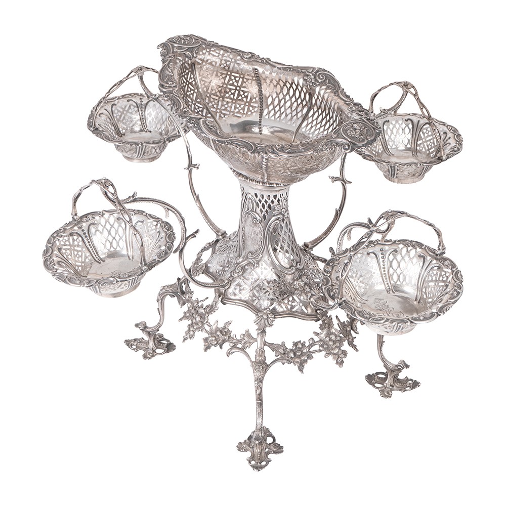 Épergne importante en argent massif de l'époque géorgienne