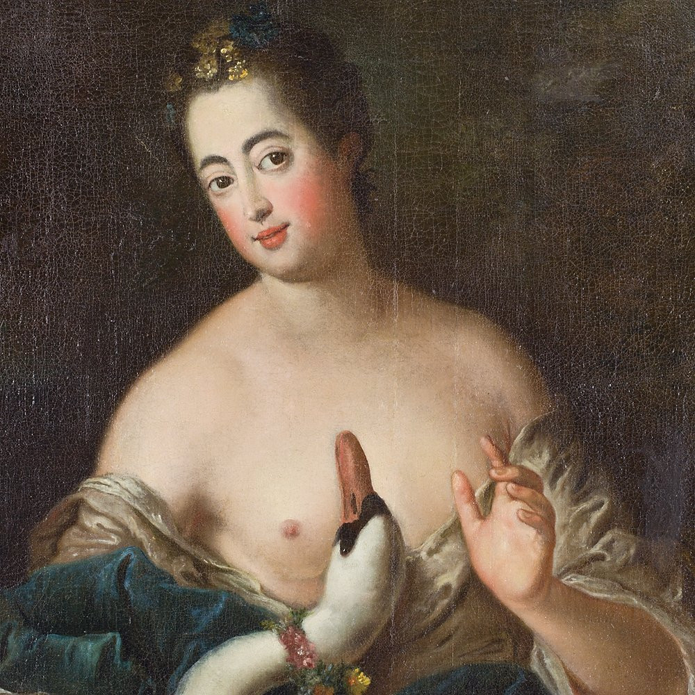 Portrait Of The Dancer Santina Olivieri, Known As La Reggiana, As Leda – Antoine Pesne (1683-17-photo-2