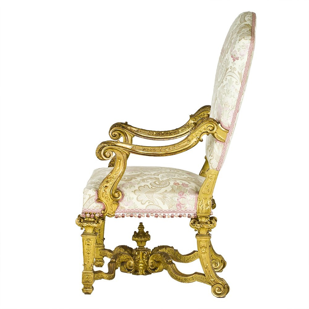Piedmontese Transition Louis XV - Louis XVI Armchair-photo-4