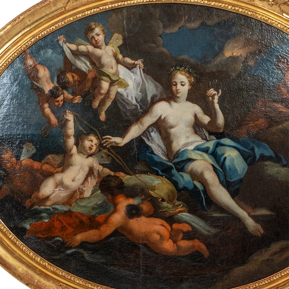 Tableau représentant « Le Triomphe de Galatée » par Placido Costanzi-photo-3