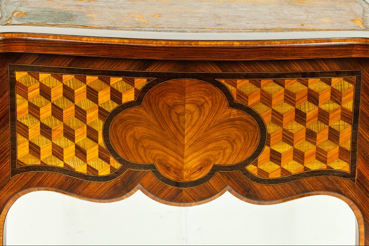 Bureau incrusté de bronze doré-photo-2