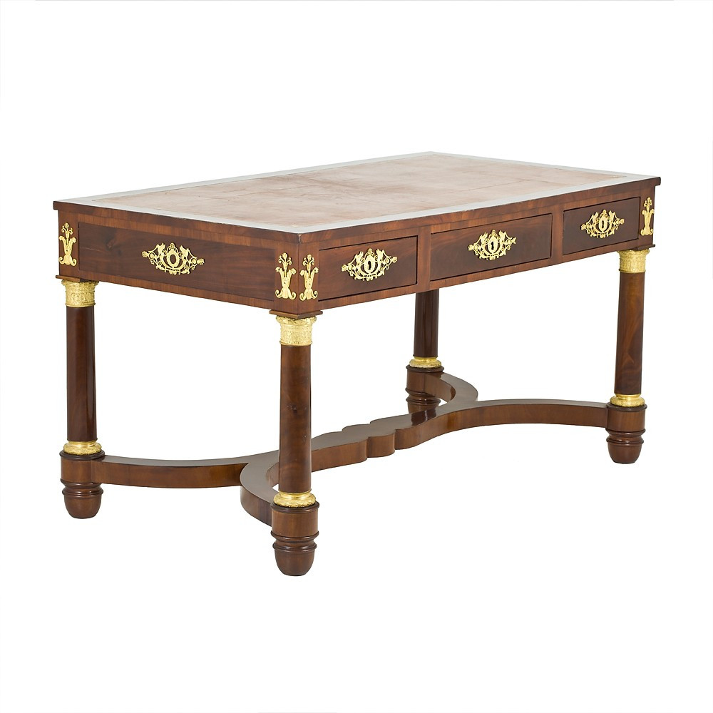 Inlaid Desk With Gilt Bronze Applications