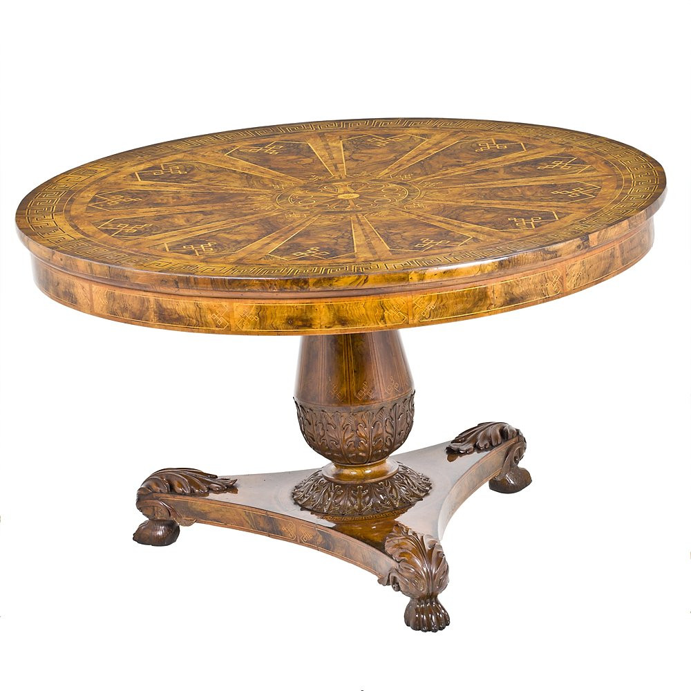 Table basse plaquée en noyer massif-photo-2