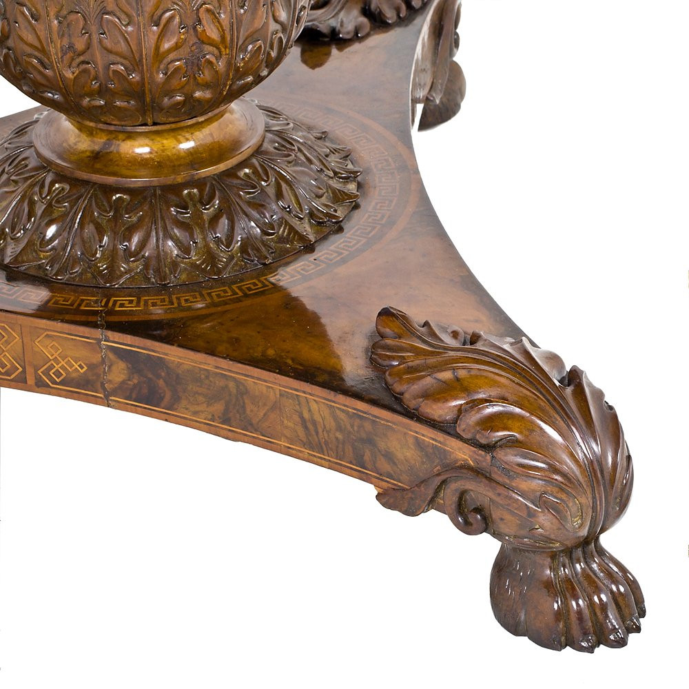 Table basse plaquée en noyer massif-photo-4