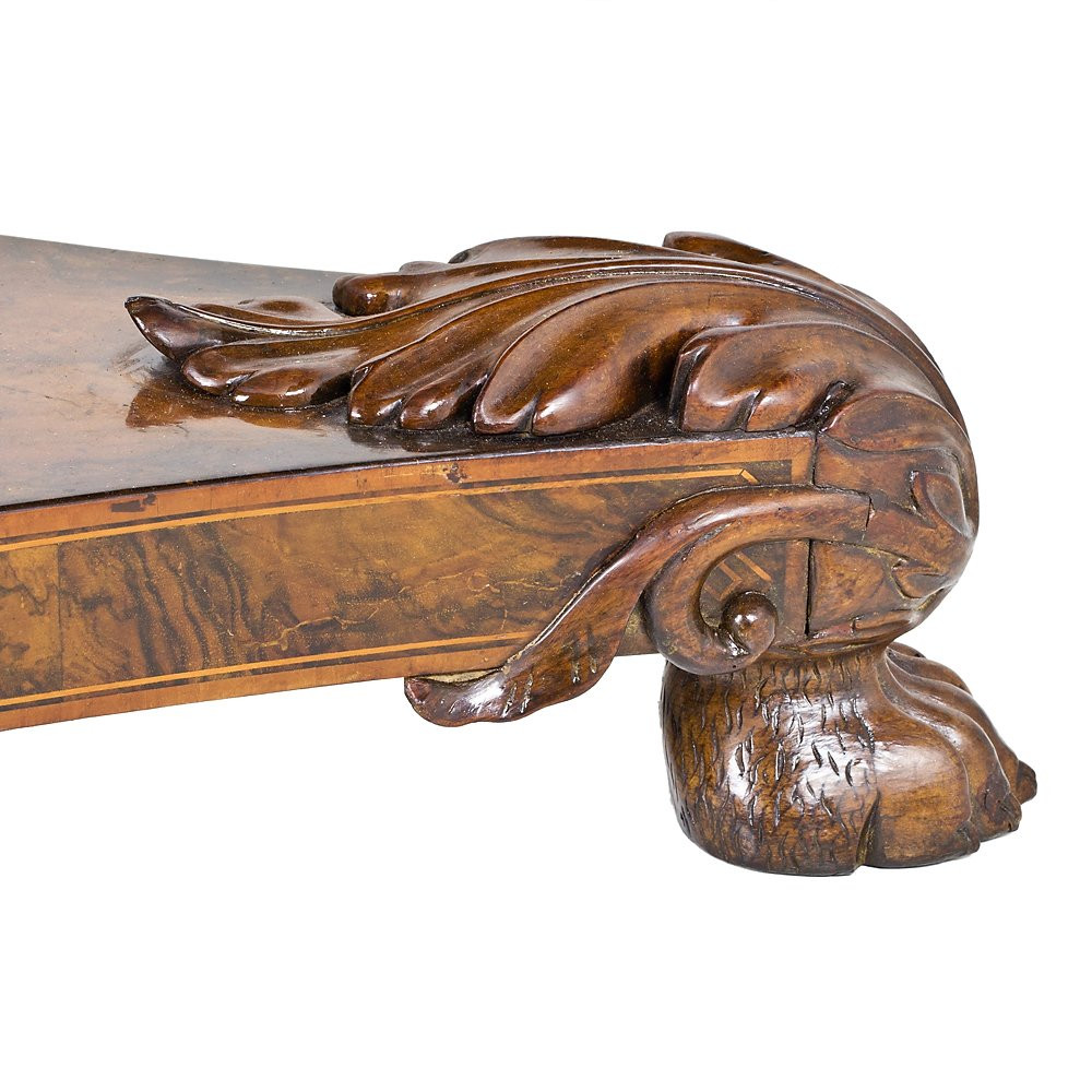 Table basse plaquée en noyer massif-photo-5