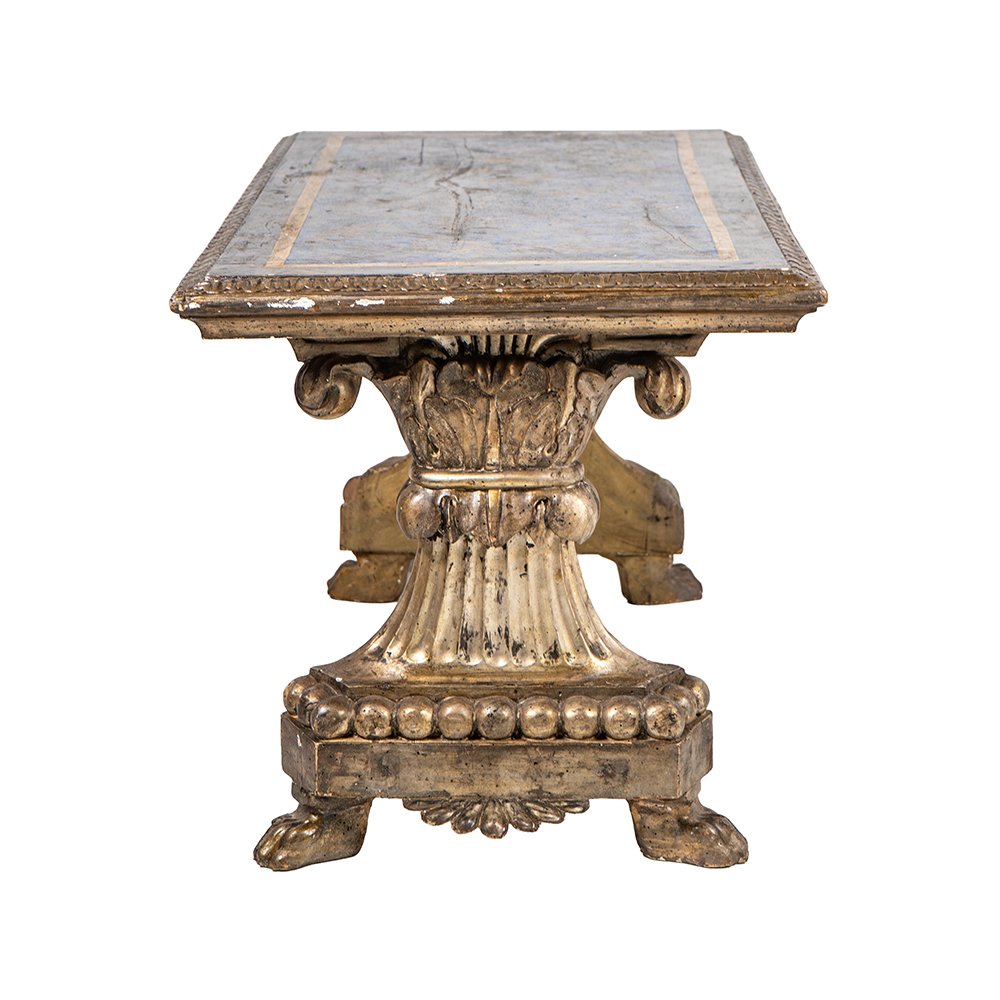 Table basse avec plateau en lapis-lazuli laqué-photo-3