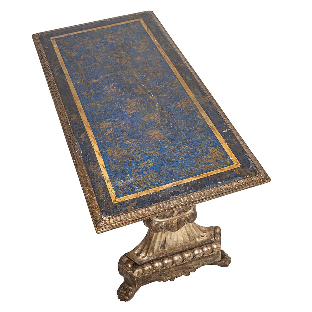 Table basse avec plateau en lapis-lazuli laqué-photo-4