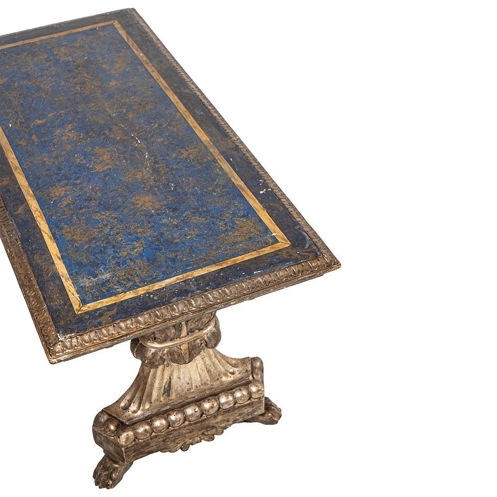 Table basse avec plateau en lapis-lazuli laqué-photo-4