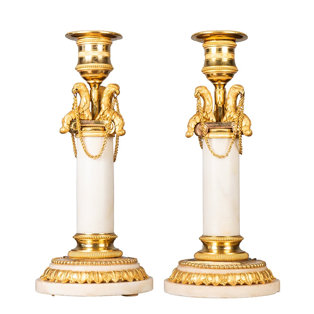 Paire de candélabres Louis XVI-photo-2