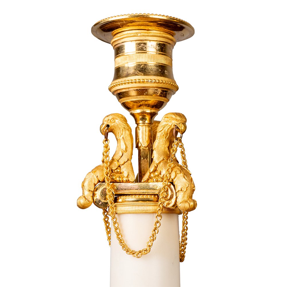 Paire de candélabres Louis XVI-photo-2