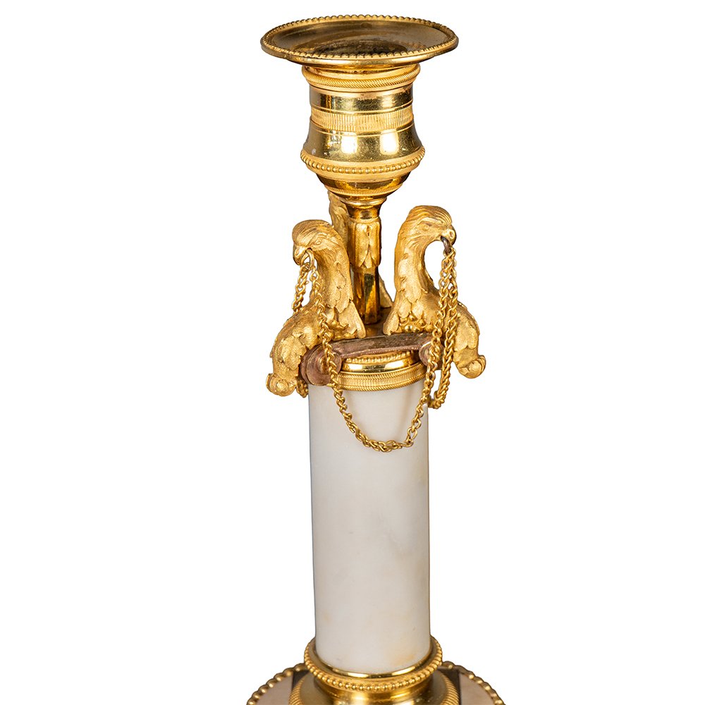 Paire de candélabres Louis XVI-photo-5