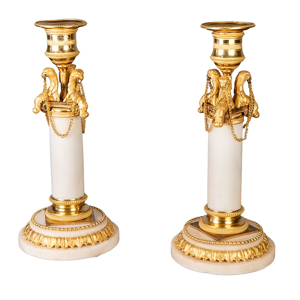 Paire de candélabres Louis XVI