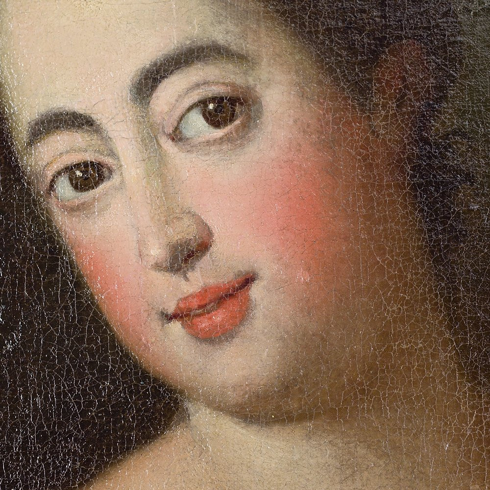 Portrait de la danseuse Santina Olivieri, dite La Reggiana, en Léda – Antoine Pesne (1683-1757)-photo-3