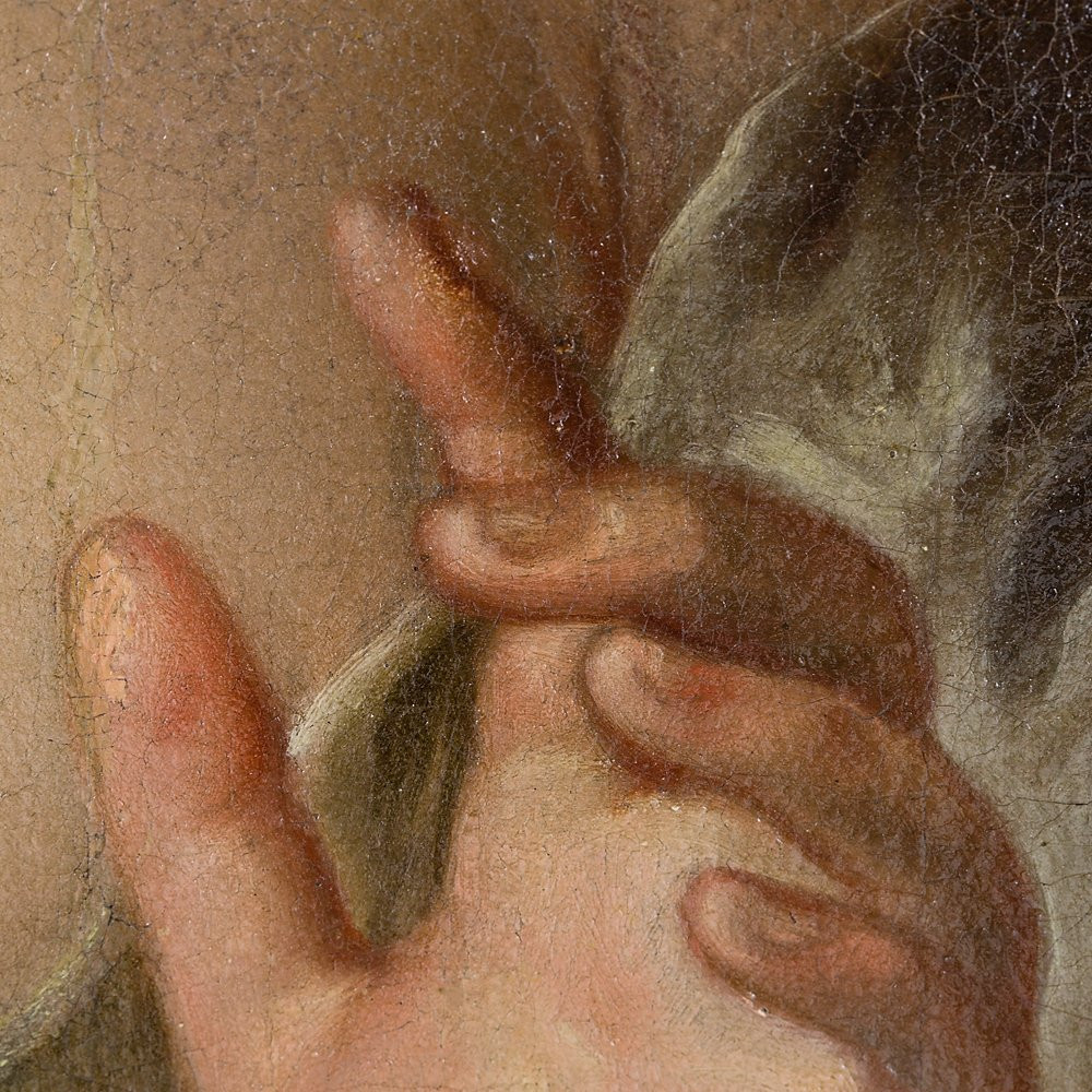 Portrait de la danseuse Santina Olivieri, dite La Reggiana, en Léda – Antoine Pesne (1683-1757)-photo-4