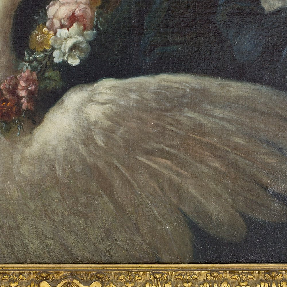 Portrait de la danseuse Santina Olivieri, dite La Reggiana, en Léda – Antoine Pesne (1683-1757)-photo-2