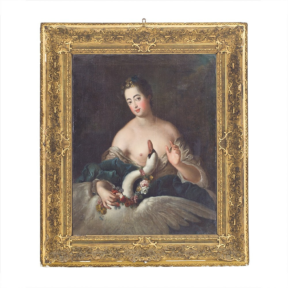 Portrait de la danseuse Santina Olivieri, dite La Reggiana, en Léda – Antoine Pesne (1683-1757)