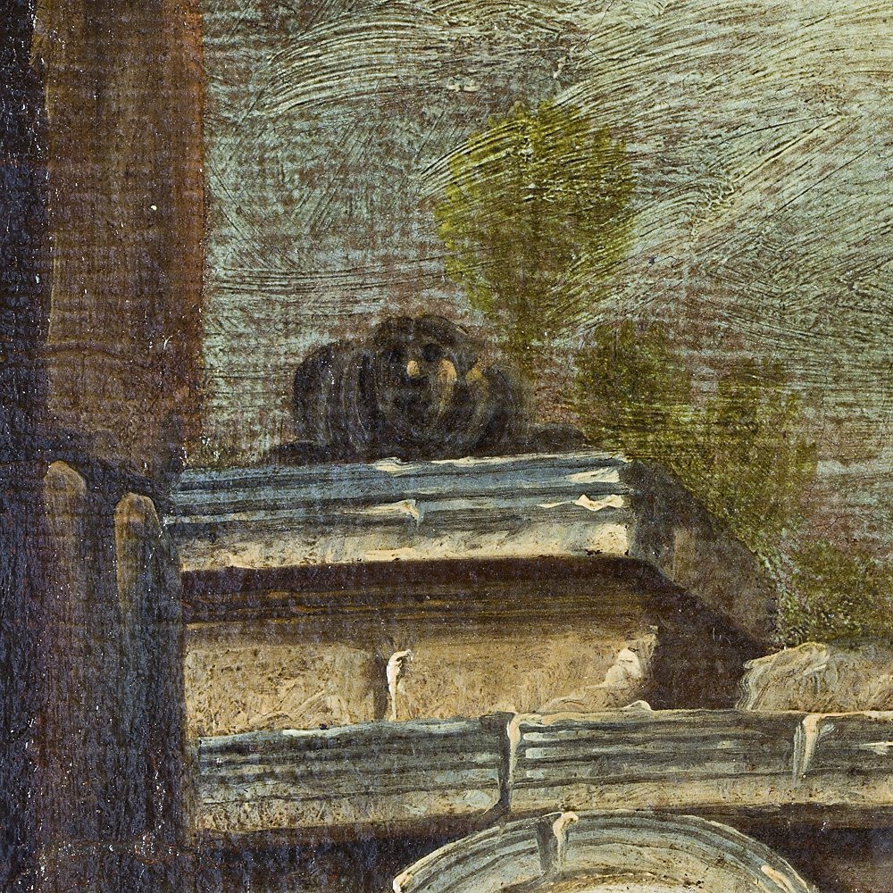 Oil Painting On Canvas Depicting “architectural Capriccio”-photo-4