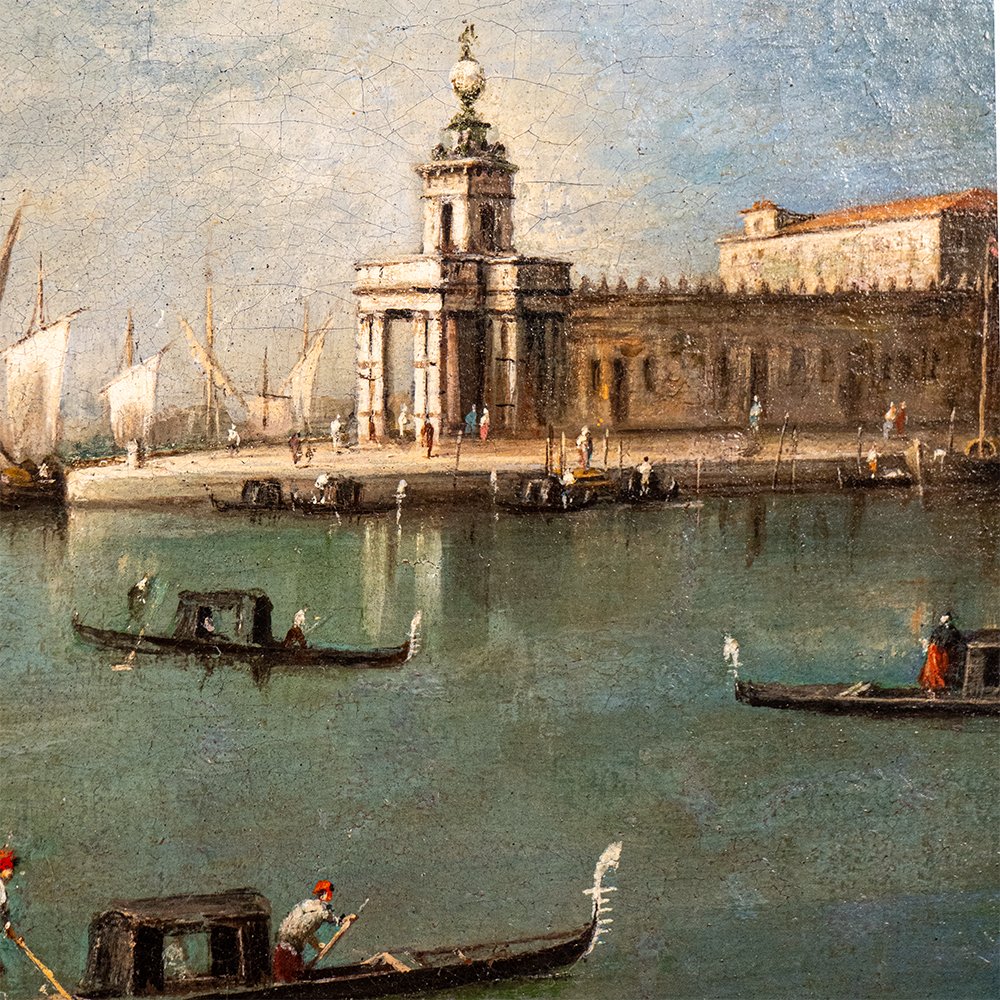 Tableau représentant « La Punta della Dogana » - Giacomo Guardi-photo-4