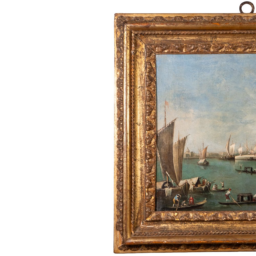Tableau représentant « La Punta della Dogana » - Giacomo Guardi-photo-1