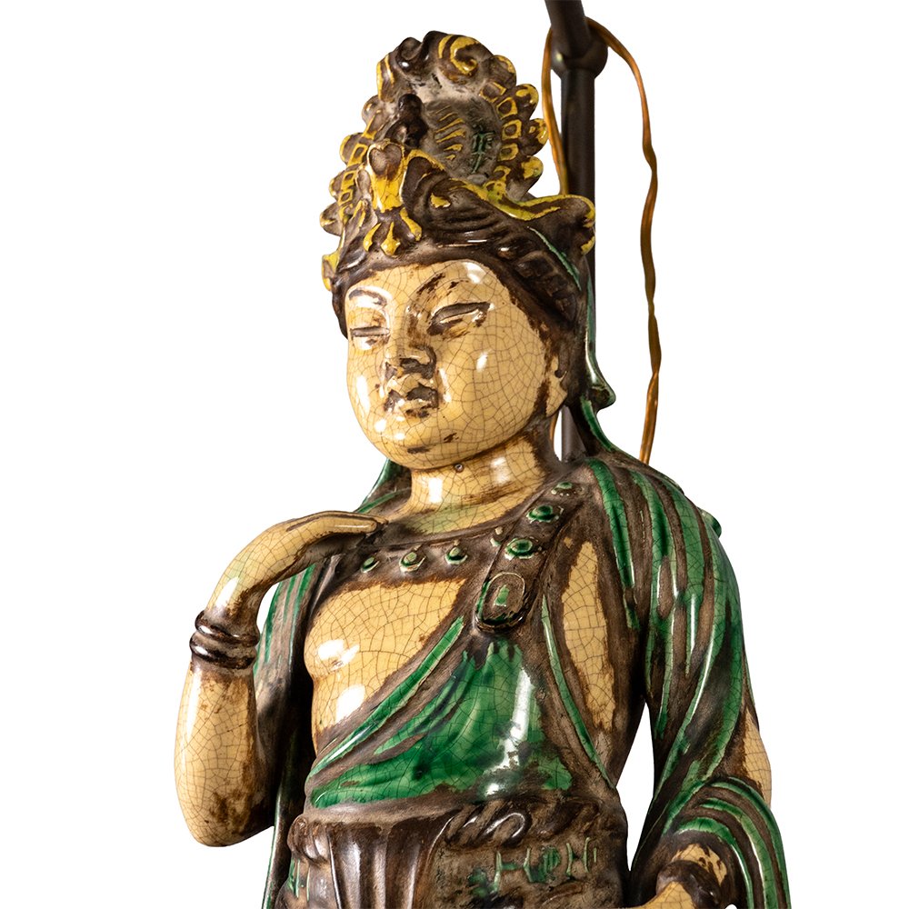 A Pair Of Lamps Depicting Bodhisattvas-photo-2