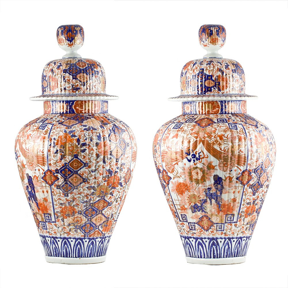 Pair Of Imari Vases - Japan-photo-3
