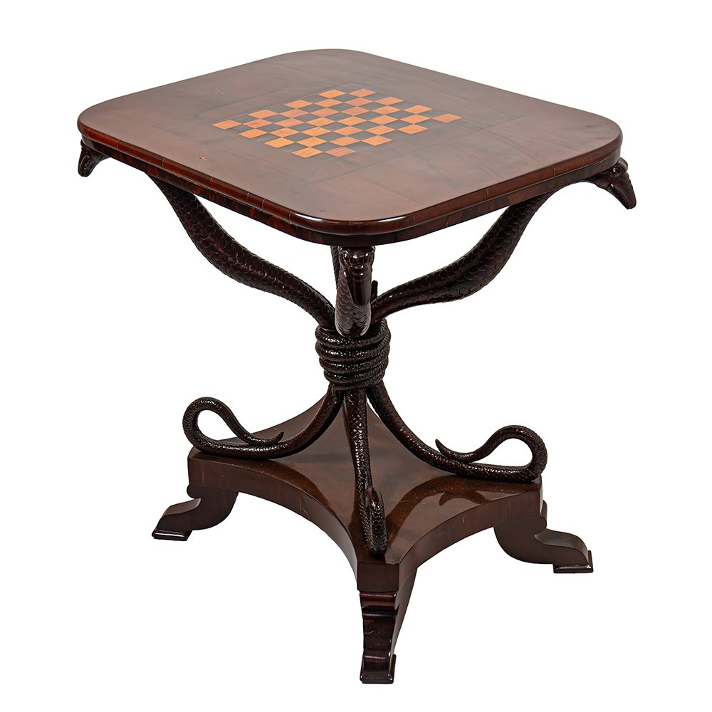 Extremely Rare Coffee Table With A Chessboard-photo-2