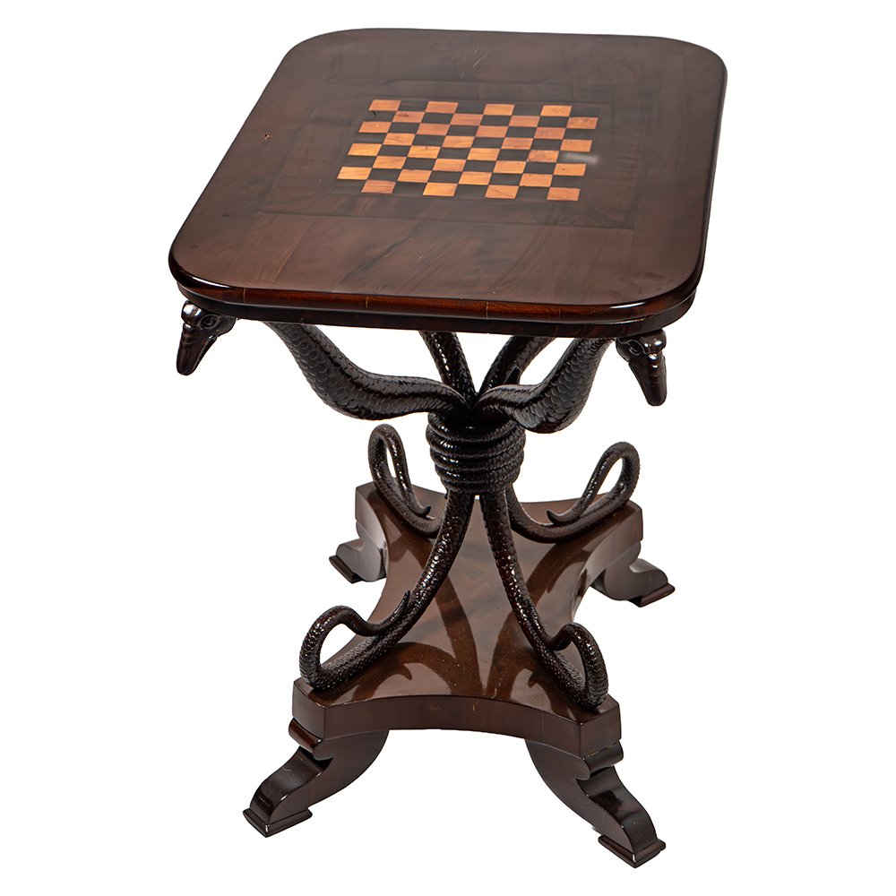 Extremely Rare Coffee Table With A Chessboard-photo-3