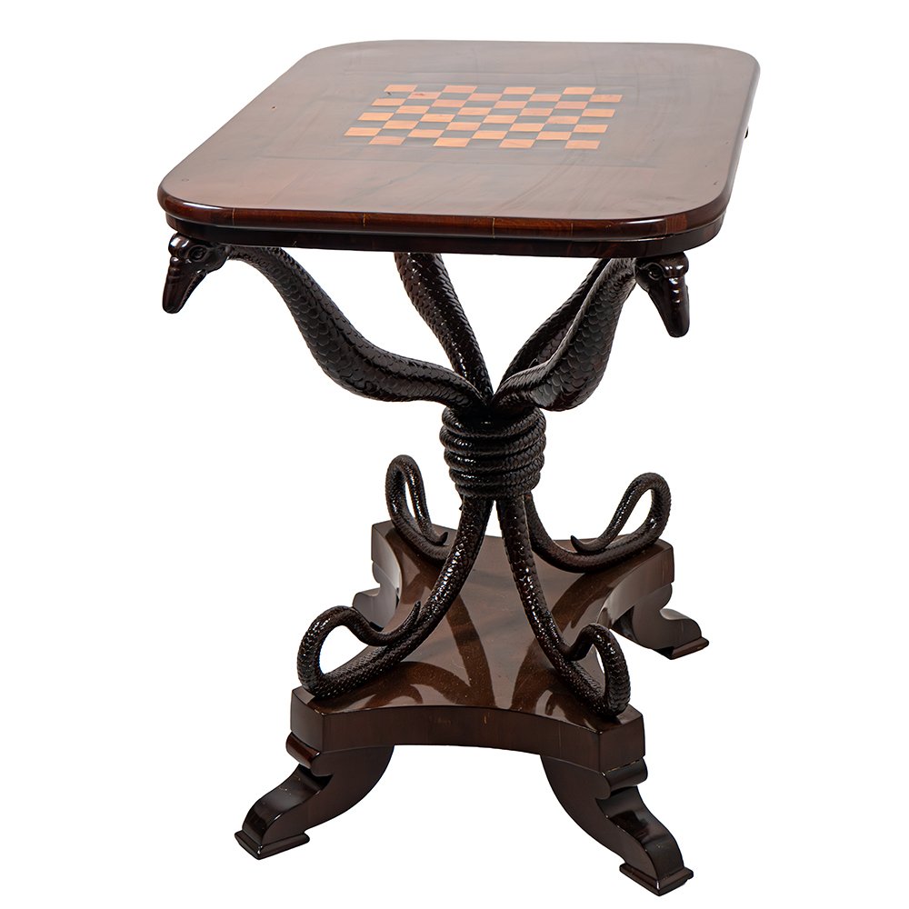 Extremely Rare Coffee Table With A Chessboard-photo-4