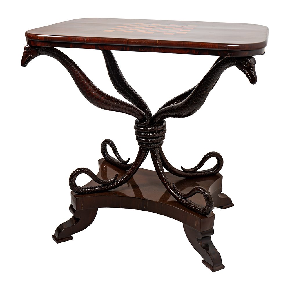 Extremely Rare Coffee Table With A Chessboard-photo-2
