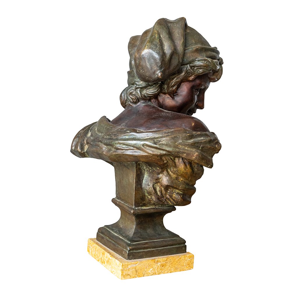 Pair Of Bronze Half-length Figures - Julien Caussé-photo-4