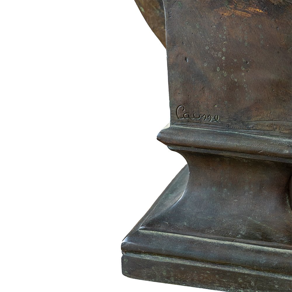 Pair Of Bronze Half-length Figures - Julien Caussé-photo-5