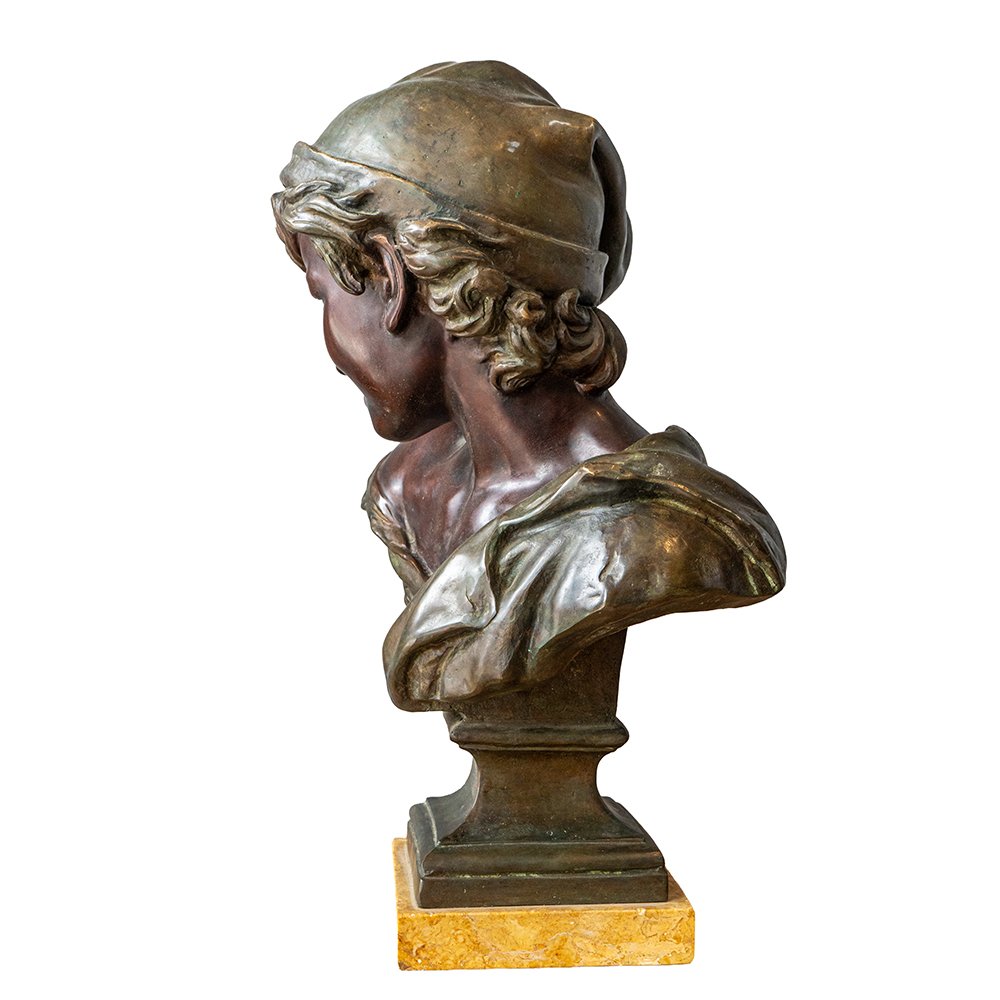 Pair Of Bronze Half-length Figures - Julien Caussé-photo-6