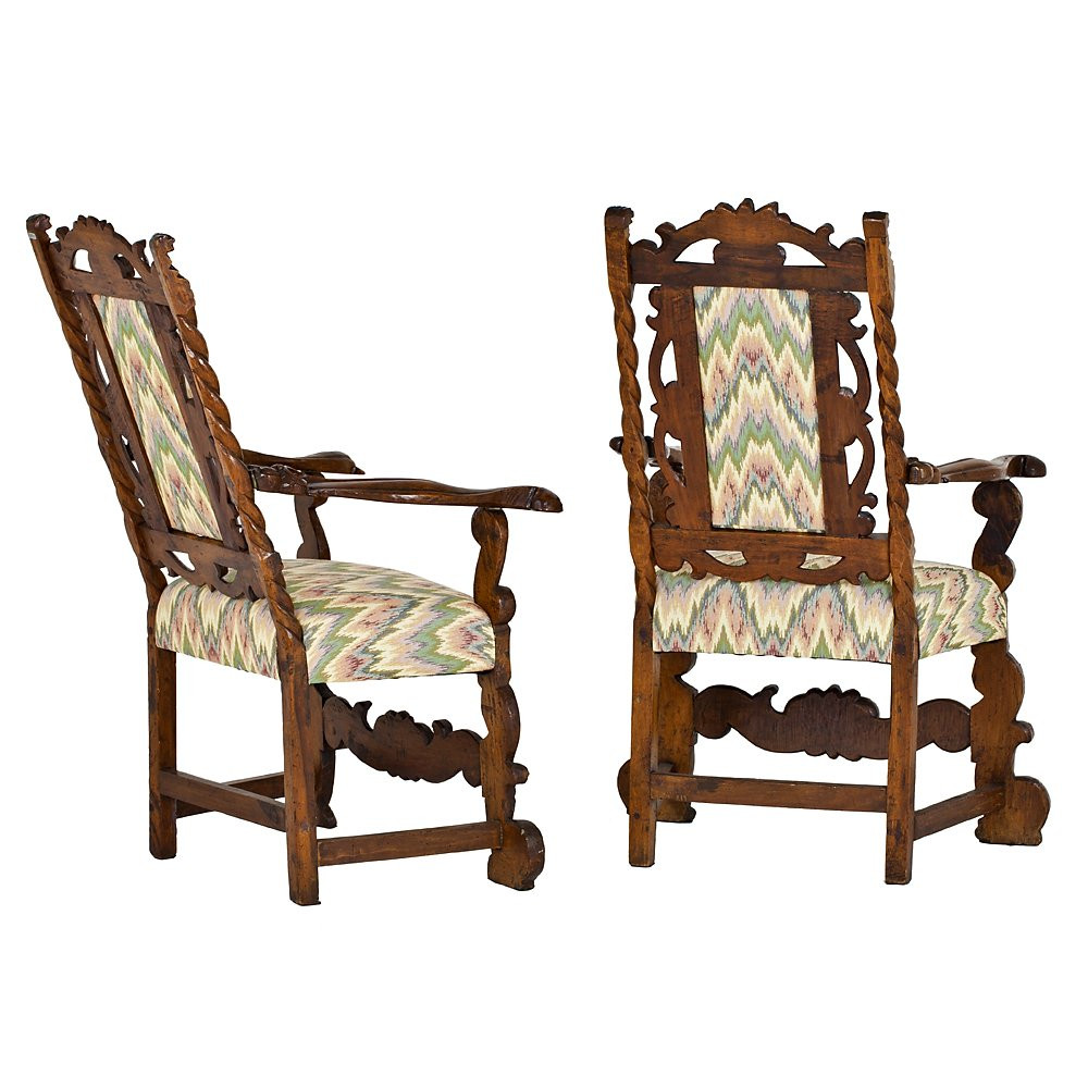 Paire de fauteuils Louis XIII-photo-4