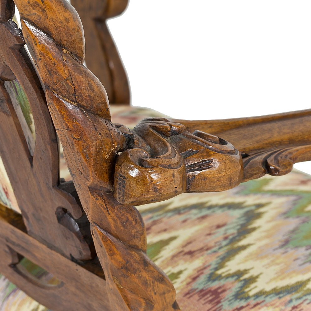Paire de fauteuils Louis XIII-photo-5