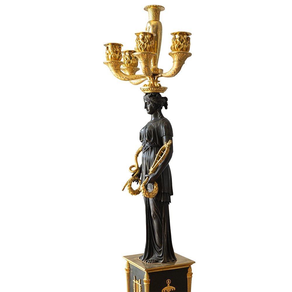 Pair Of Empire Flambeaux - Claude Galle-photo-4