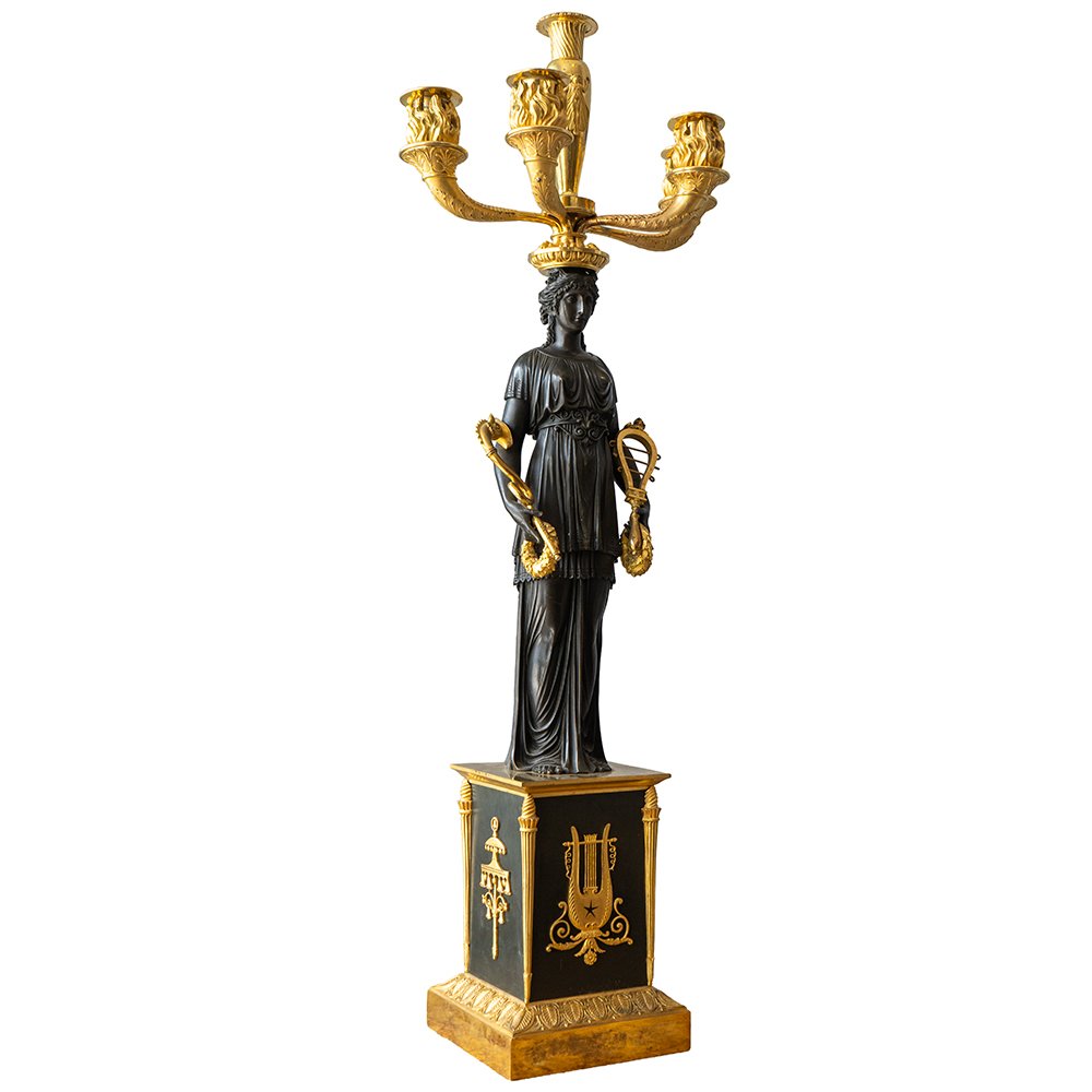 Pair Of Empire Flambeaux - Claude Galle-photo-4