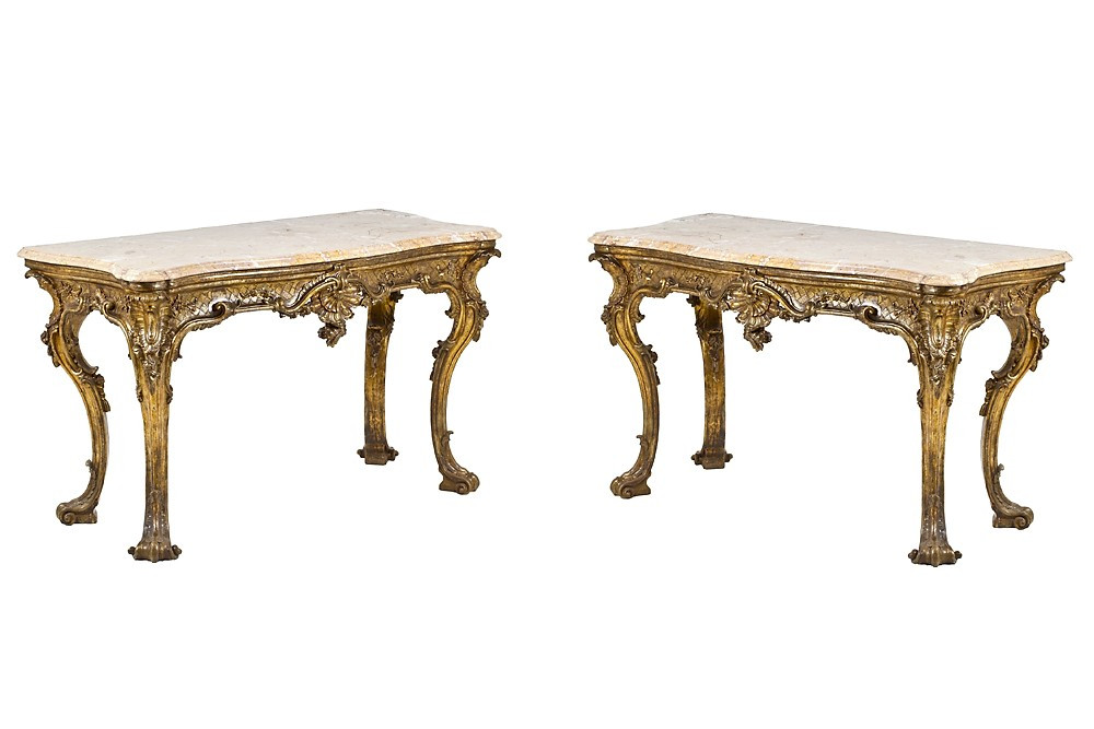 Paire de consoles Louis XV
