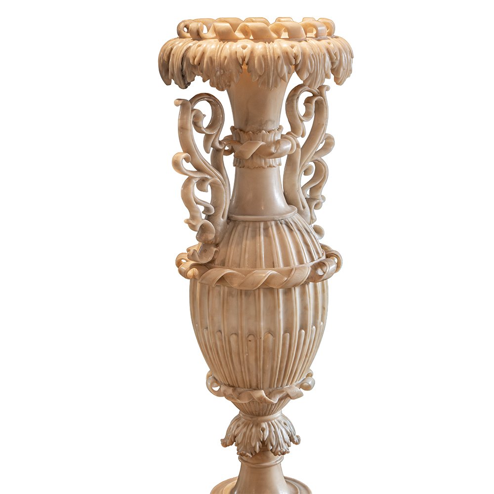 Paire de vases en albâtre-photo-3