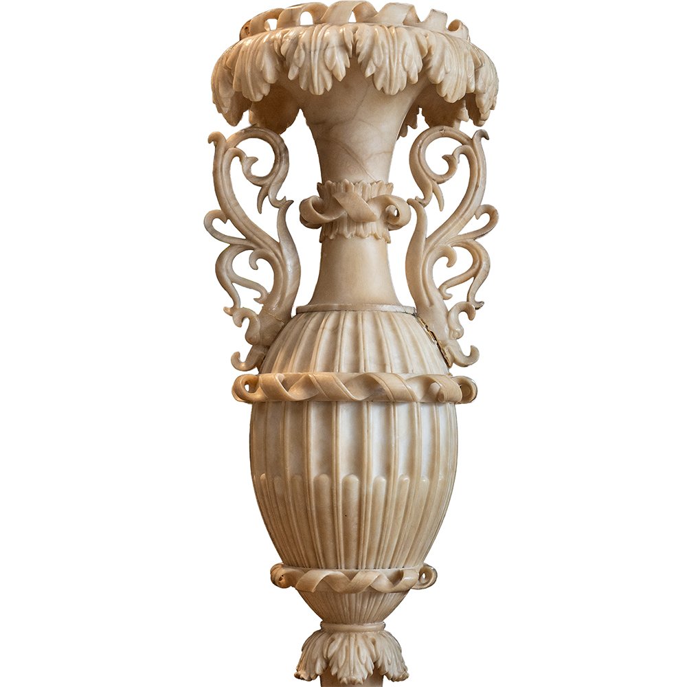 Paire de vases en albâtre-photo-1