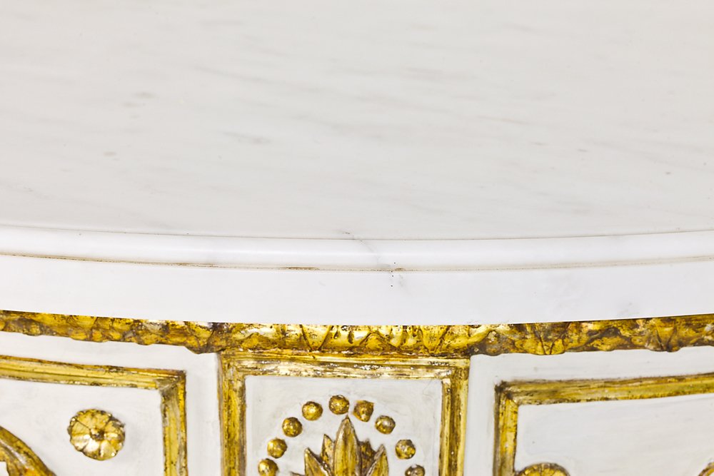 Louis XVI Half-moon Console Table-photo-3