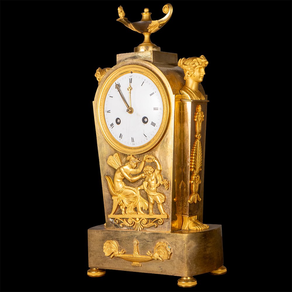 Chiseled And Gilded Bronze Clock-photo-3