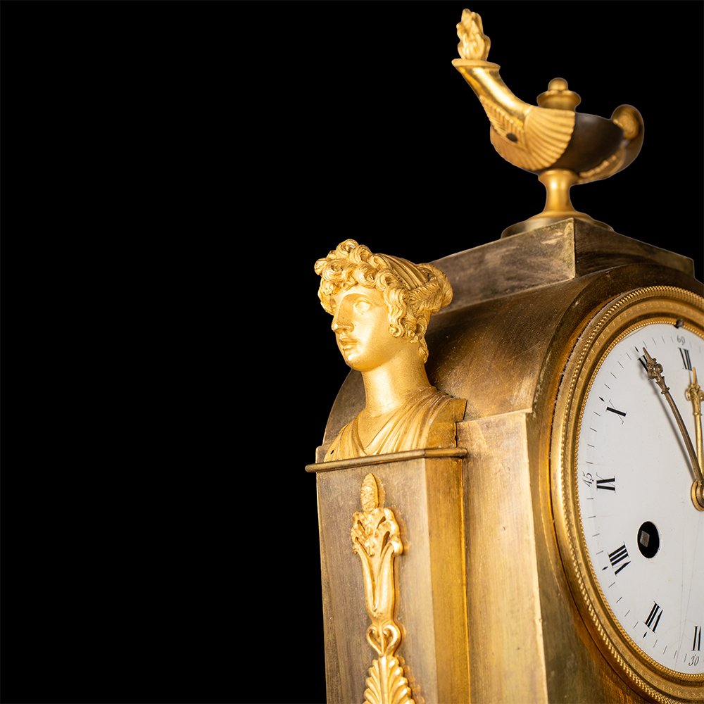 Chiseled And Gilded Bronze Clock-photo-2