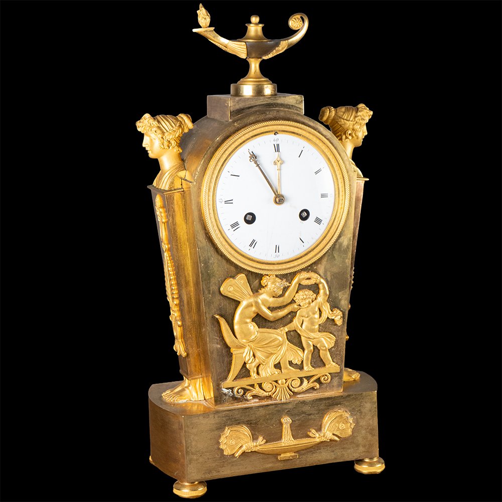 Chiseled And Gilded Bronze Clock-photo-3