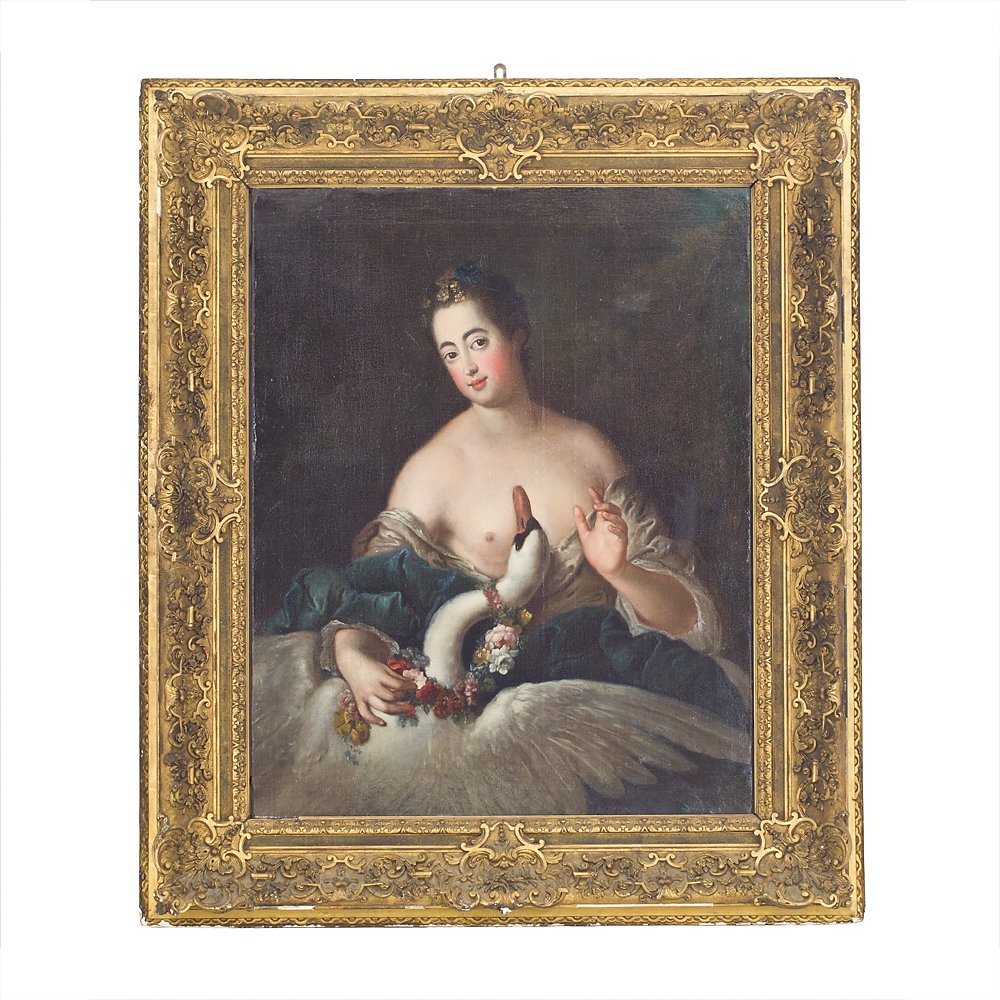 Portrait Of The Ballerina Santina Olivieri, Known As "la Reggiana," In The Role Of Leda – Antoine Pesne