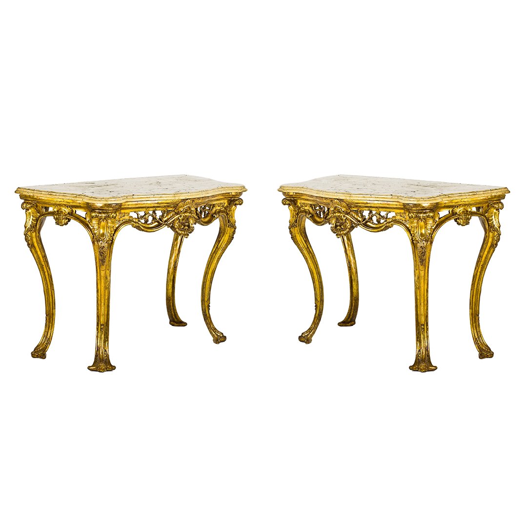 Paire de consoles Louis XV de Naples