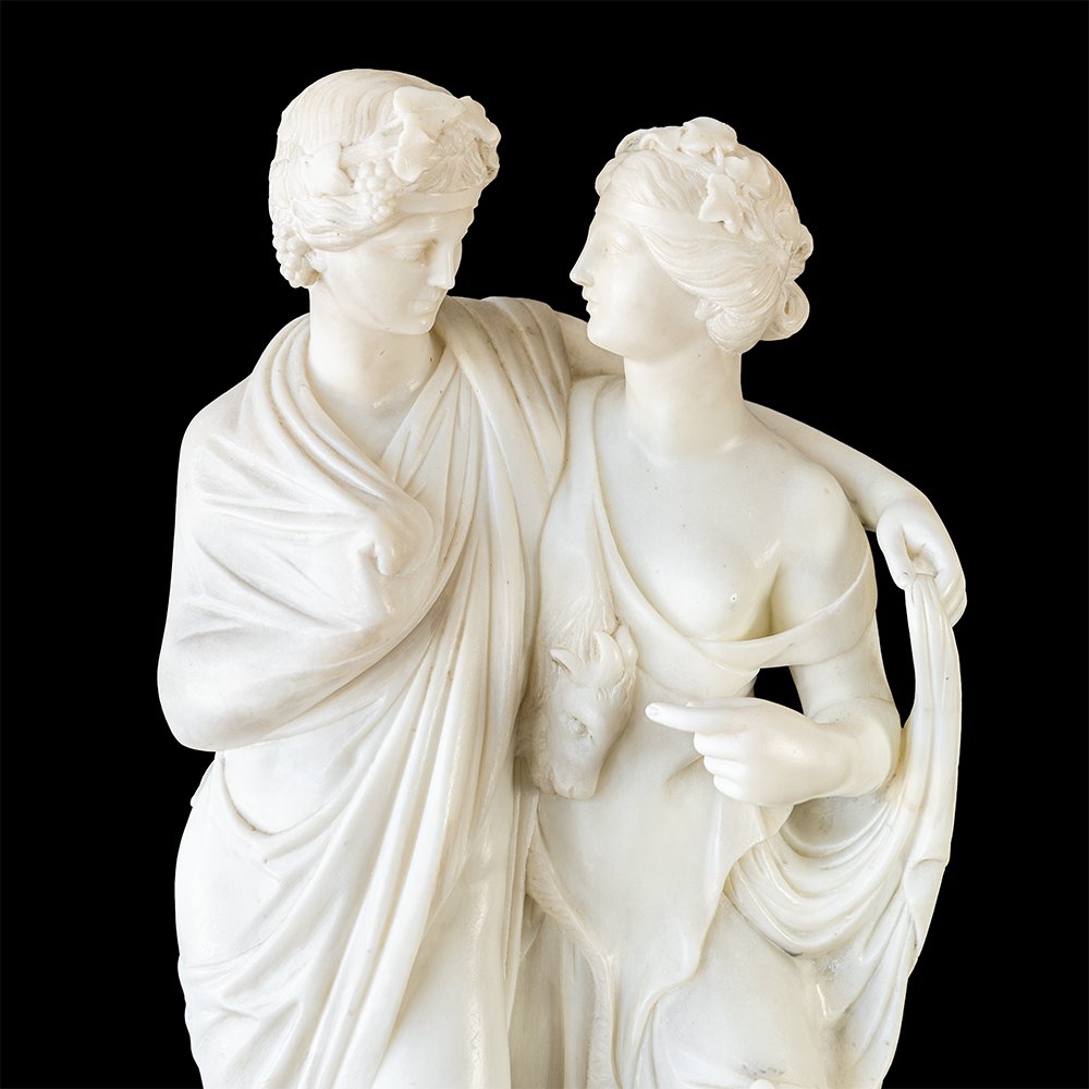 Neoclassical Sculpture Depicting Bacchus And Ariadne-photo-2
