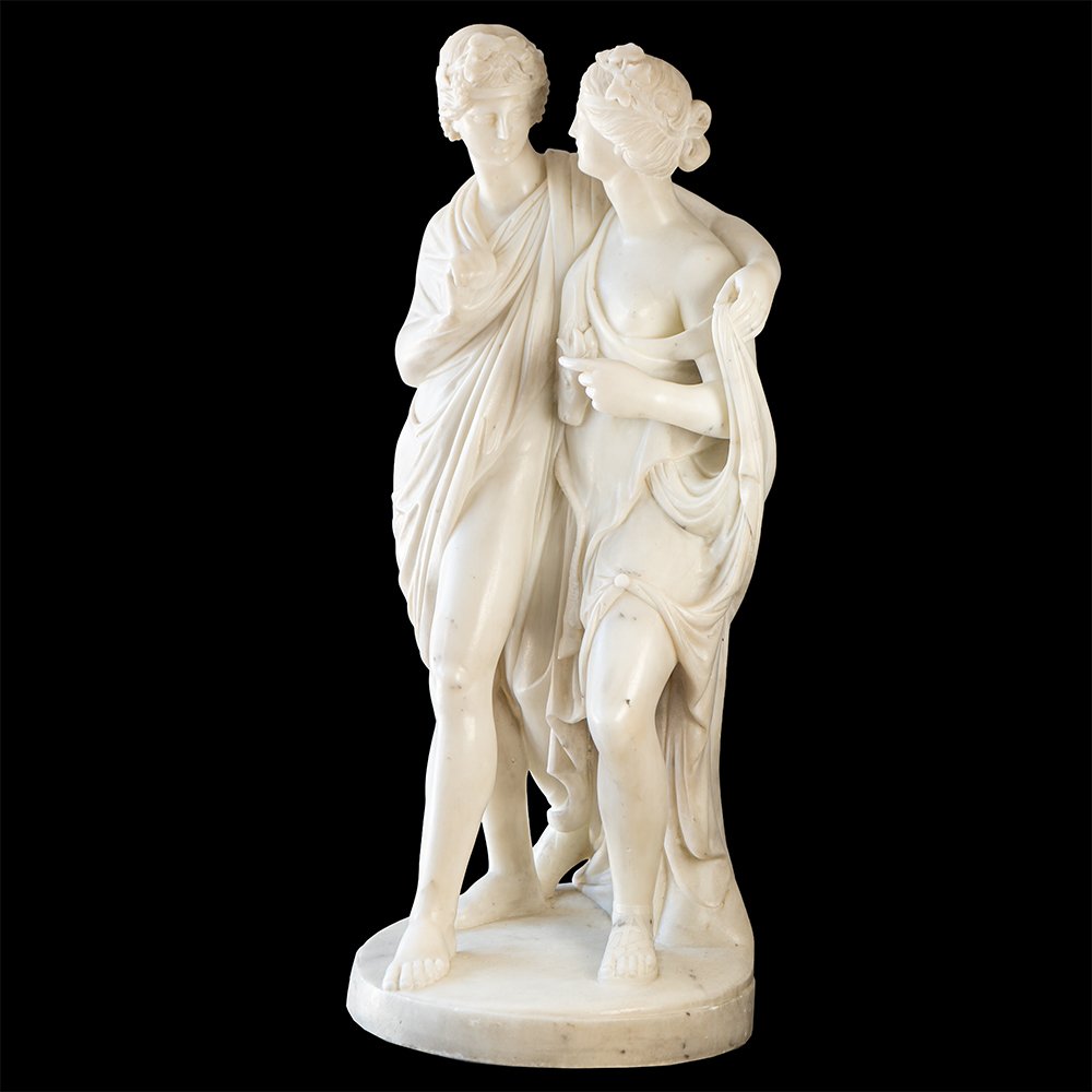 Neoclassical Sculpture Depicting Bacchus And Ariadne-photo-4