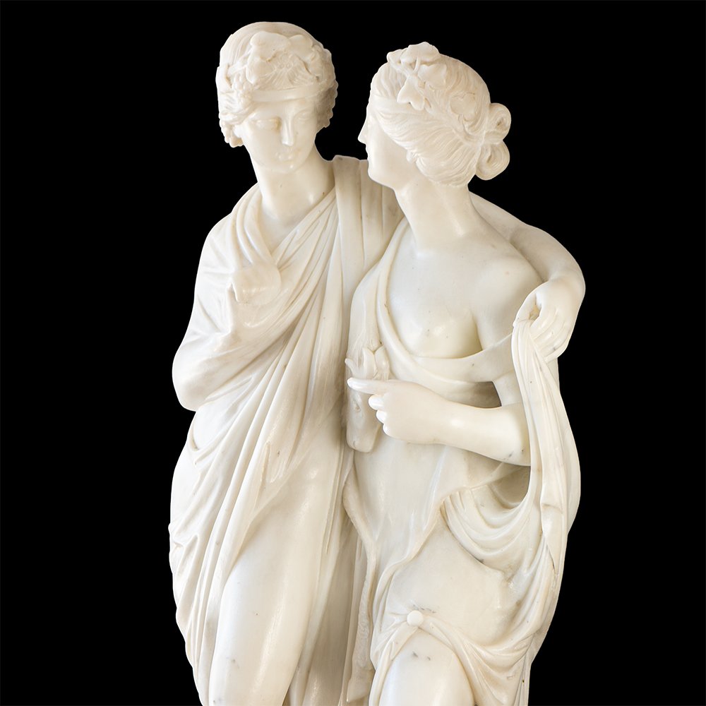 Neoclassical Sculpture Depicting Bacchus And Ariadne-photo-2