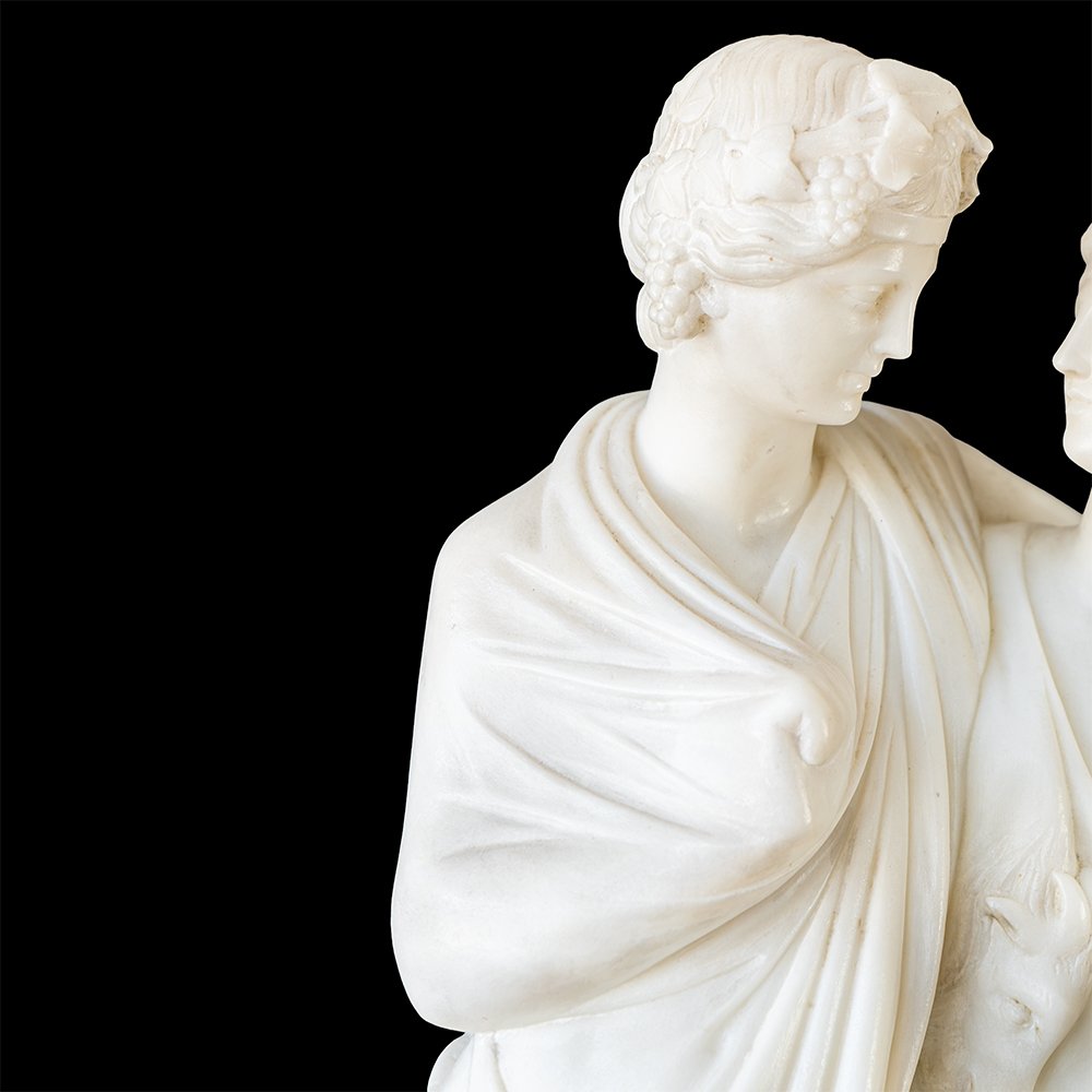 Neoclassical Sculpture Depicting Bacchus And Ariadne-photo-3